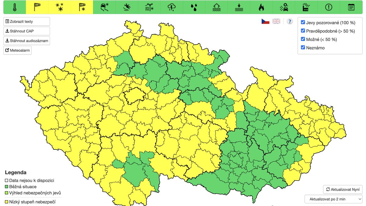 Meteorologové vydali výstrahu před sněhem a silným větrem